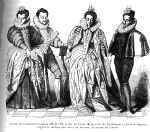 Луїза де Водемонт, дружина Генріха III, герцог де Гіз, Маргарита де Водемонт і Анне де Жуез, з зображення весілля де Жуеза в Луврі