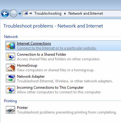 У Центрі управління мережами і загальним доступом в Windows 7, якщо натиснути кнопку Виправити мережеву проблему, у вас відкриється наступне вікно з питанням про те, чи хочете ви виправити: